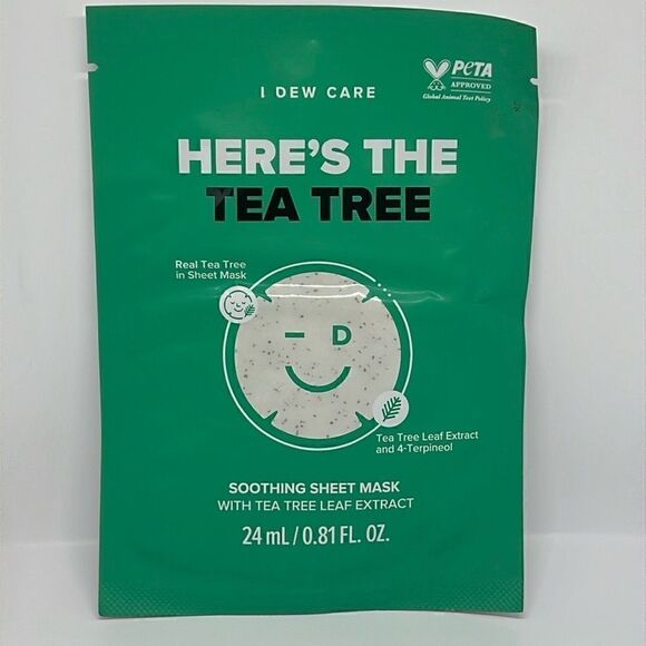 $5🌟 I Dew Care Here’s The Tea Tree Soothing Sheet Mask - Picture 1 of 3
